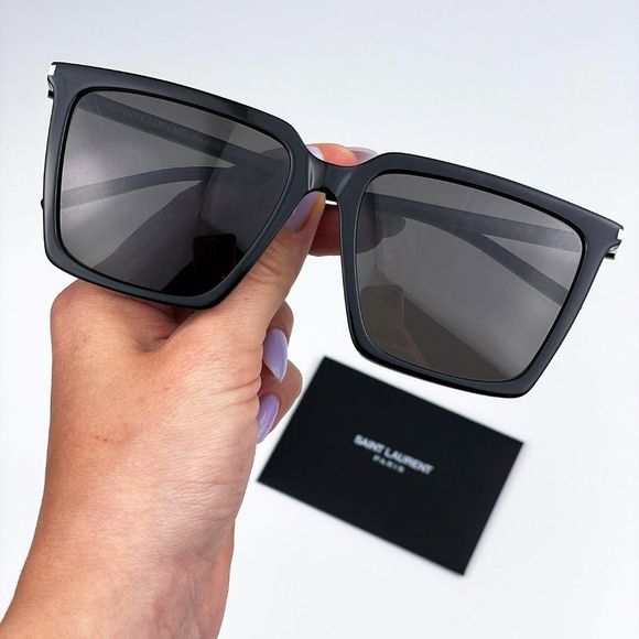 Saint Laurent SL474 001 BRAND NEW Sunglasses Black Square Unisex main image 13